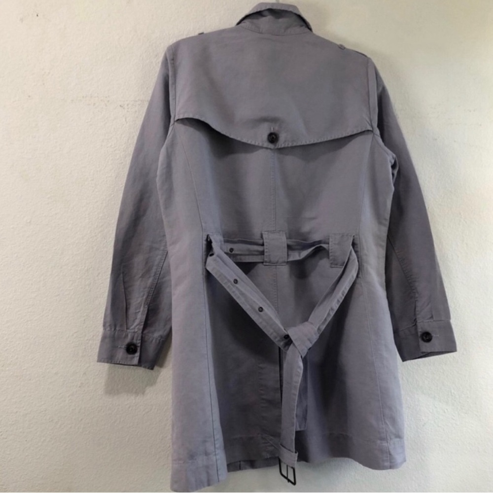 CAbi Blue/Gray Tanner Trench Coat Sz.M - Picture 15 of 16
